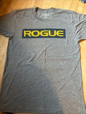 Rogue Heather Gray Short Sleeve Tee with Yellow Logo